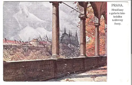 Prag - Hradeany s galerie leto hradku kralovny Anny - von 1938 (AK4123)