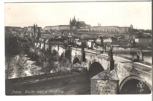 Prag - KARLŮV MOST A HRADČANY - von 1930 (AK4142) 