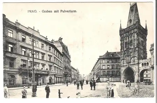 Prag - Graben mit Pulverturm - von 1915 (AK4145)