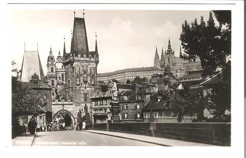 Prag - Kleinseitener Brückentürme von 1948 (AK4147)