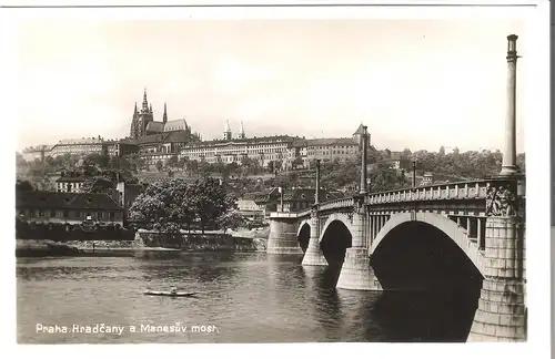 Prag - Hradcany a Mánesův most von 1948 (AK4148)