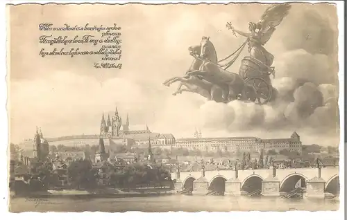 Prag - Hradschin mit Stadt und Brücke v. 1912 (AK4169) 