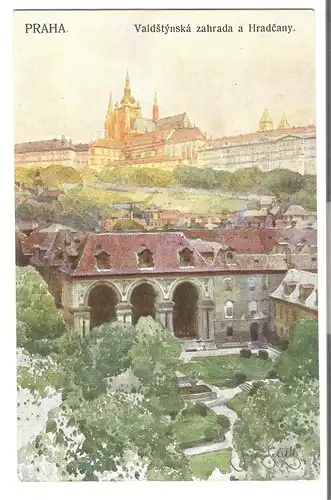 Prag - Valdstynska zahrada a Hradcany . v. 1912 (AK4194)