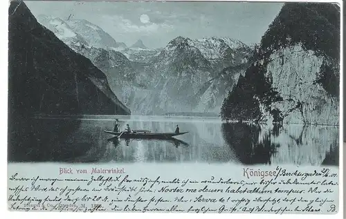 Königssee - Blick vom Malerwinkel v. 1901 (AK3568)