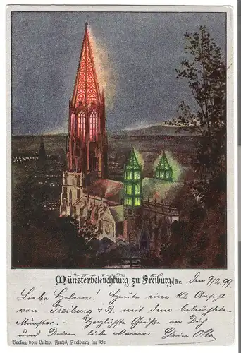 Münsterbeleuchtung zu Freiburg i.Br. v. 1899 (AK3577)