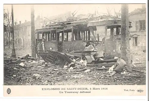 Ile de france - Explosion deSaint Denis , 4 Mars 1916 (AK4201) 