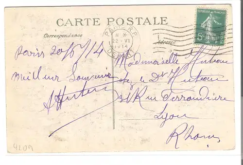 Paris - L\'Orage du 15. Juin 1914 (AK4209) 