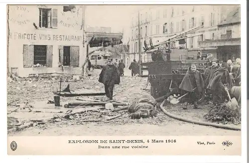 Ile de france - Explosion de Saint Denis , 4 Mars 1916 (AK4211)