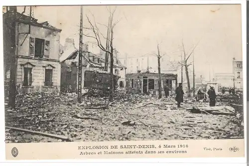 Ile de france - Explosion de Saint Denis , 4 Mars 1916 (AK4212) 