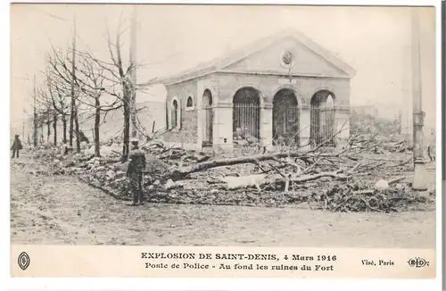 Ile de france - Explosion de Saint Denis , 4 Mars 1916 (AK4213)