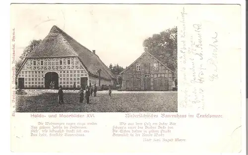 Niedersächsisches Bauernhaus im Teufelsmoor - von 1900 (AK4248)