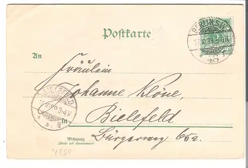 Gruss aus Berlin - Kaiser Wilhelm Gedächniskirche bei Nacht - von 1899 (AK4250)