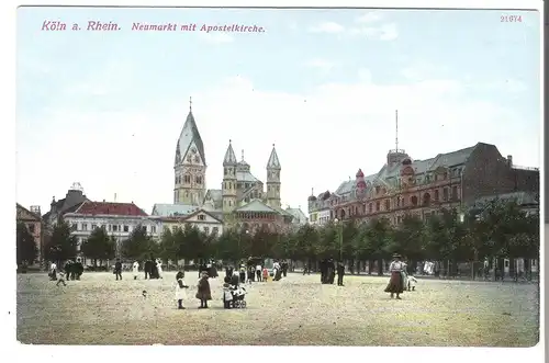 Köln a. Rhein - Neumarkt mit Apostelkirche - von 1912 (AK4251)