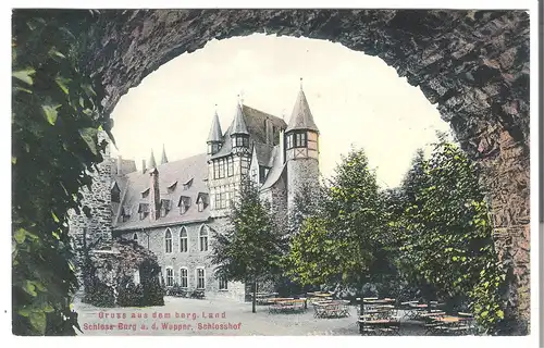 Schloß Burg a.d. Wupper - Schloßhof- von 1910 (AK4253) 