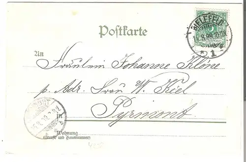 Bielefeld - Sparenburg mit Blütenzweig von 1899 (AK4258)