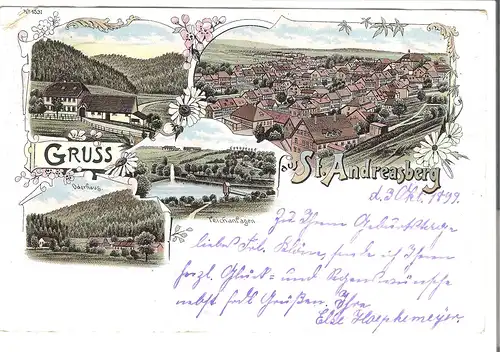 St. Andreasberg - 4 Ansichten von 1899 (AK4262)