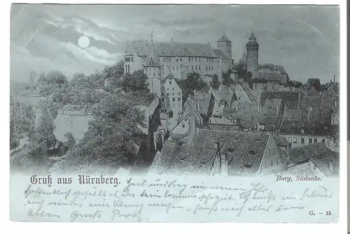 Nürnberg - Burg Südseite von 1903 (AK4271)