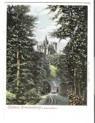 Schloss Drachenburg mit Zahnradbahn von 1903 (AK4277) 