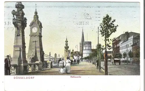 Düsseldorf - Rathausufer von 1910 (AK4280)