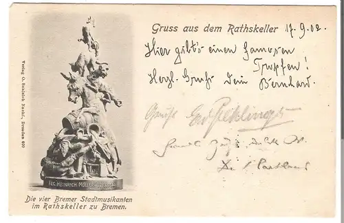 Bremen - Gruß aus de Rathskeller von 1902 (AK4284)