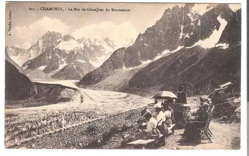 Chamonix - La Mer de Glace- vue du Montanvert von 1913 (AK4293)