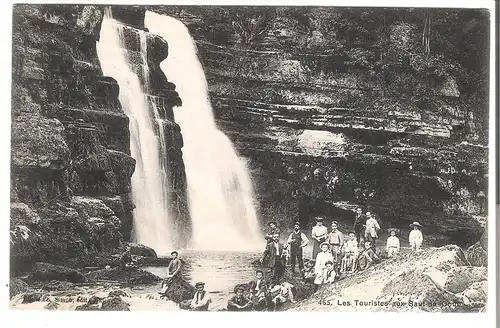 Wasserfälle bei Gavarnie - Les Touristes aux Saut du Group von 1908 (AK4315) 