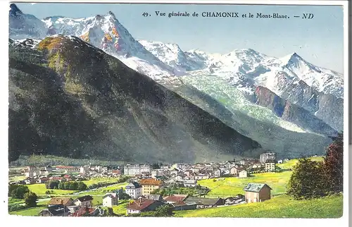 Vue generale de Chamonix et le Mont Blanc von 1937 (AK4319)