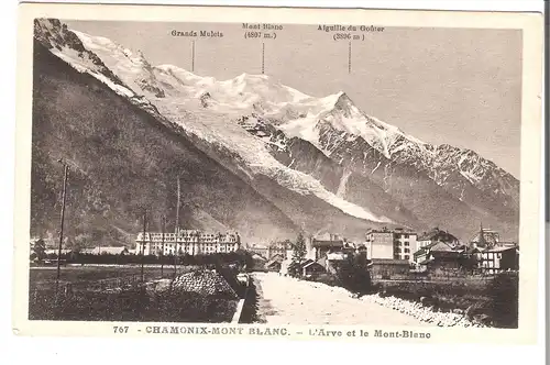 Chamonix - Mont Blanc - L\'Ärve et le Mont Blanc von 1938 (AK4323) 