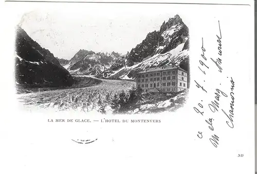 La Mer de Glacier - L\'Hotel de Montevers von 1900 (AK4328)