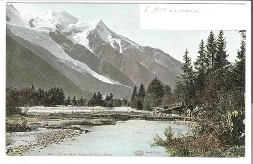 L\'Arve et Mont Blanc von 1908 (AK4330)