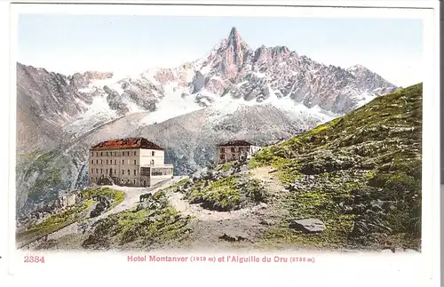 Hotel Montanver et l\'Aiguille du Dru von 1908 (AK4331) 