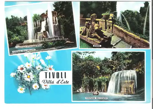 TIVOLI Villa d\'Este - 3 Ansichten von 1955 (AK3805)