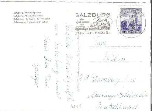 Salzburg - Mirabellgarten von 1960 (AK3819)