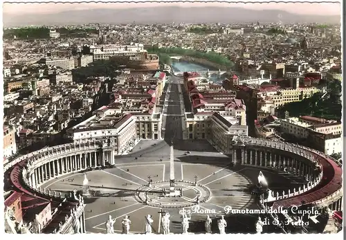 Rom - Panorama della Cupola di S. Pietro von 1956 (AK3832)