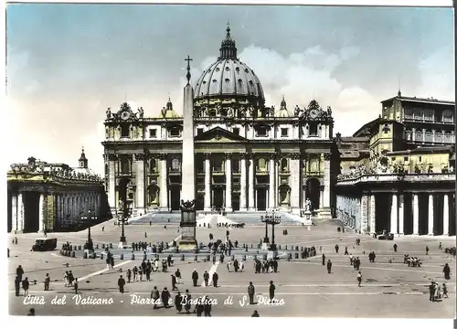 Città del Vaticano - Piazza e Basilica di S. Pietro von 1956 (AK3833)