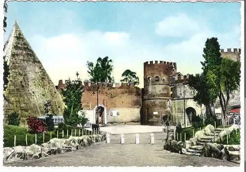 Roma - Caio Castios - Pyramide und H lge Paulus Tor von 1956 (AK3836)