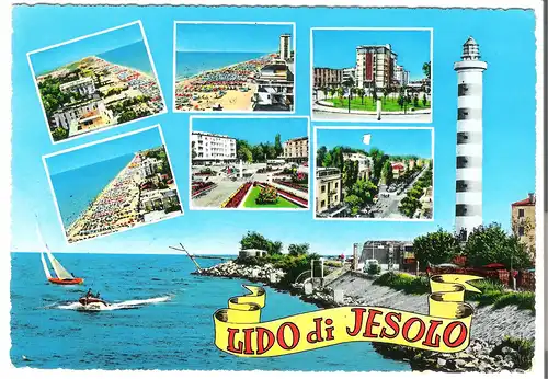 Lido di Jesolo - 7 Ansichten mit Hotels v. 1962 (AK3854)