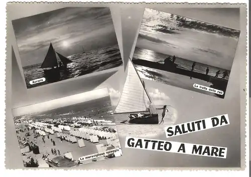 Saluti da Gatteo a Mare - 4 Ansichten v. 1962 (AK3863)