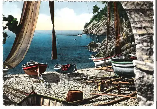 Italiens schöne Küste mit Fischerbooten v. 1956 (AK3882)