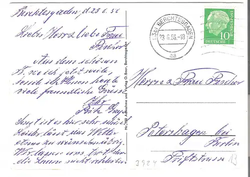 Berchtesgaden mit dem Watzmann v. 1956 (AK3924)