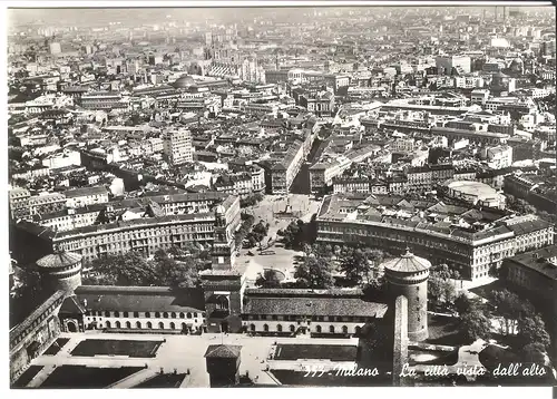 Milano - La città vista dall\'alto v. 1955 (AK3954)