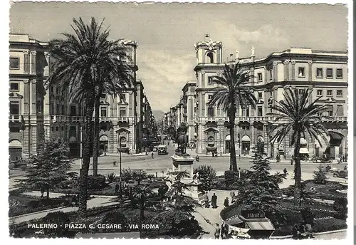 Palermo - Piazza G.Cesare - Via Roma v. 1953 (AK3962)