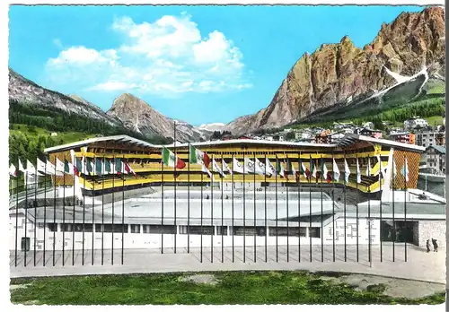 DOLOMITI - Cortina - Stadia Olimpico del Chiaccio v. 1956 (AK3989)