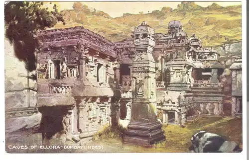 Caves of Ellora - Bombay - Indes v. 1914 (AK4380)