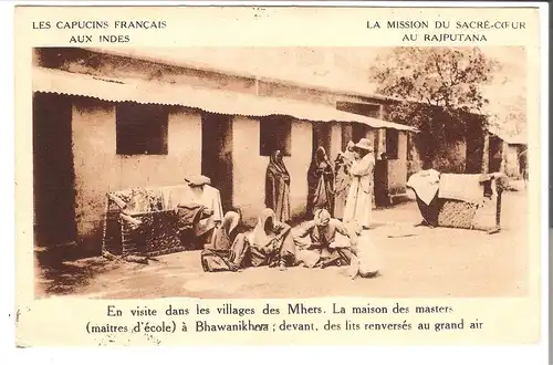 En visite dans les villages des Mhers - Indes v. 1910 (AK4381)