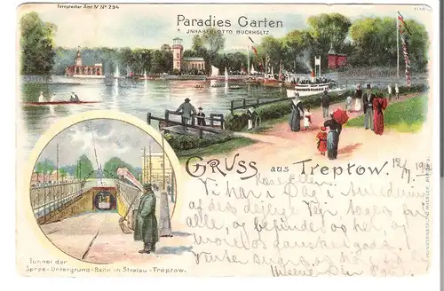 Gruss aus Treptow - 2 Ansichten v. 1900 (AK4403)