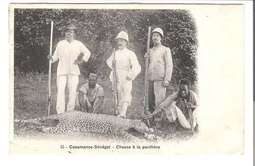 Casamance-Sénégal - Chasse à la panthère v. 1906 (AK4413)