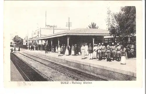 Suez - Railway Station v. 1915 (AK4445)