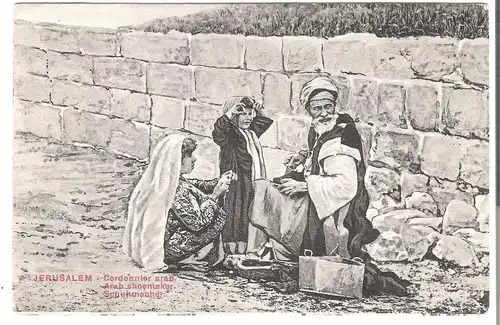 JERUSALEM - Cordonnier arab. v. 1906 (AK4508)