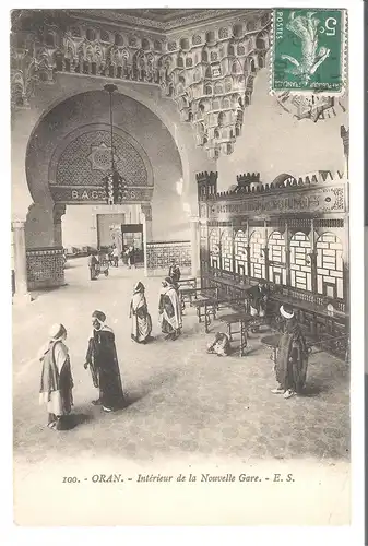 Oran, Intérieur de la Nouvelle Gare v. 1916 (AK4530)